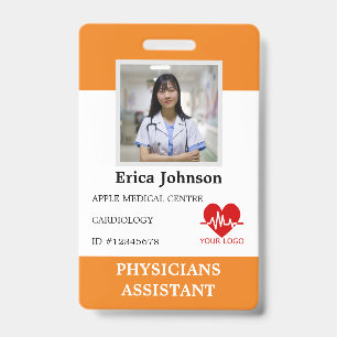 Personalized Hospital Employee Logo & Photo ID ID  Badge