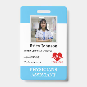Personalized Hospital Employee Logo & Photo ID ID  Badge
