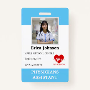 Personalized Hospital Employee Logo & Photo ID ID  Badge