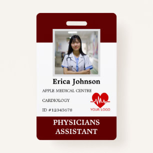 Personalized Hospital Employee Logo & Photo ID ID  Badge