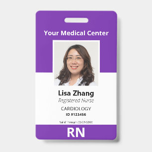 Personalized Hospital Employee Photo Badge