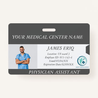 personalized Hospital Employee Photo ID Badge