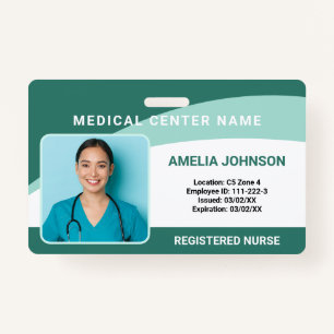 Personalized Hospital Employee Photo ID Badge