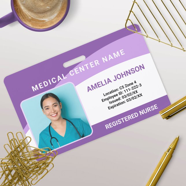 Personalized Hospital Employee Photo ID Badge (Creator Uploaded)