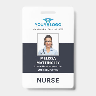 Personalized Hospital Logo and Employee Photo ID Badge