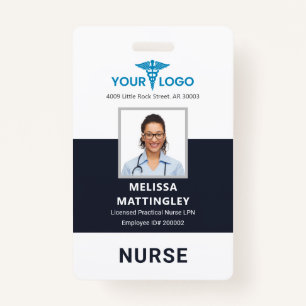 Personalized Hospital Logo and Employee Photo ID Badge