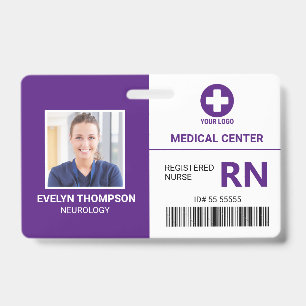 Personalized Hospital Logo Employee Photo ID Badge