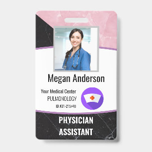 Personalized Hospital Marble Employee Photo ID Badge