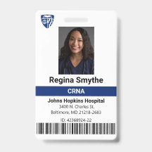 Personalized Hospital Medical ID Badge Template