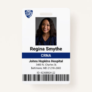 Personalized Hospital Medical ID Badge Template