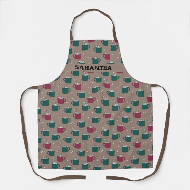 Personalized Hot Cocoa and Marshmallow Apron (Front)