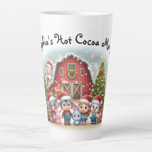 Personalized Hot Cocoa Mug Christmas on the farm