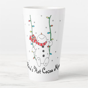 Personalized Hot Cocoa Mug Swinging Snowman