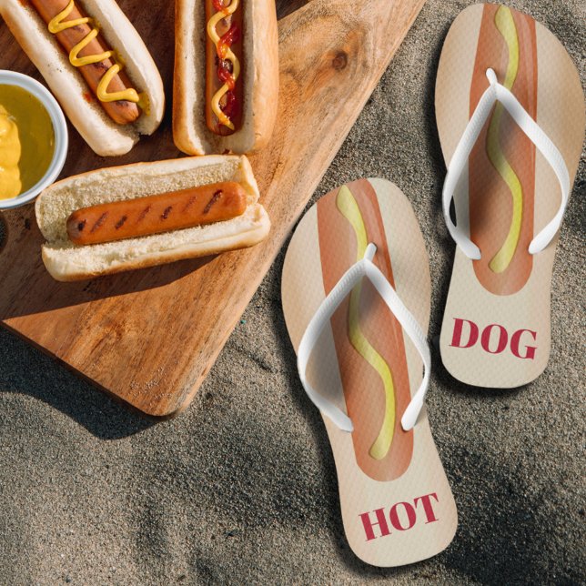 Personalized Hot Dog BBQ Flip Flops (Creator Uploaded)