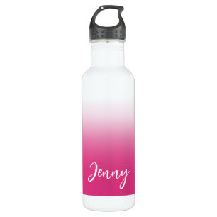 Personalized Hot Fuchsia Pink Gradient 710 Ml Water Bottle