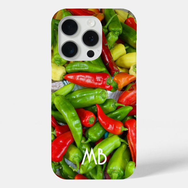 Personalized Hot Peppers Phone Case (Back)