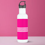 Personalized Hot Pink and Pink 710 Ml Water Bottle<br><div class="desc">This is a stylish, chic, personalized, design. It is in trending hot pink and pink with space for you to add your name in stylish typography. It would make an ideal personalized gift or as a stylish, new water bottle, for yourself. To personalize, simply add your name in the personalize...</div>