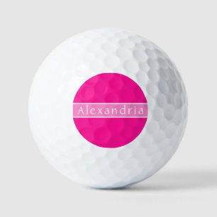 Personalized Hot Pink and Pink Golf Balls