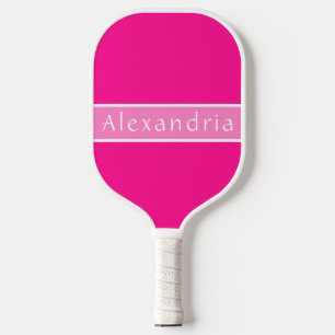 Personalized Hot Pink and Pink Pickleball Paddle