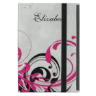 Personalized Hot Pink Black Floral iPad Mini Folio
