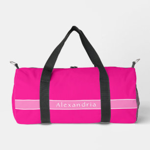 Personalized Hot Pink Gym Duffle Bag
