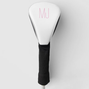 Personalized Hot Pink Initials Monogram Modern Golf Head Cover