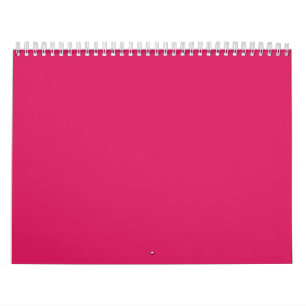 Personalized Hot Pink Minimalist Notebook Calendar