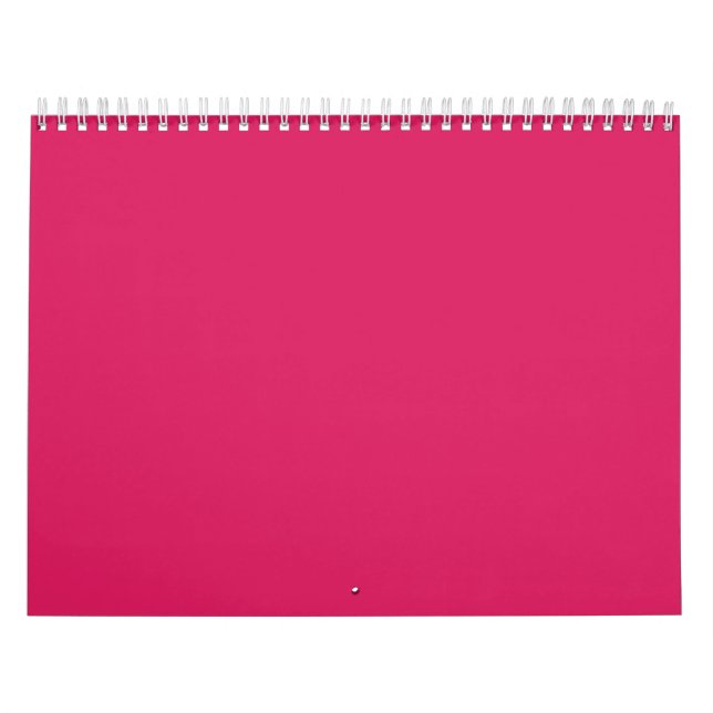 Personalized Hot Pink Minimalist Notebook Calendar (Cover)