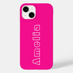 Personalized Hot Pink Monogram Name  Case-Mate iPhone 14 Case
