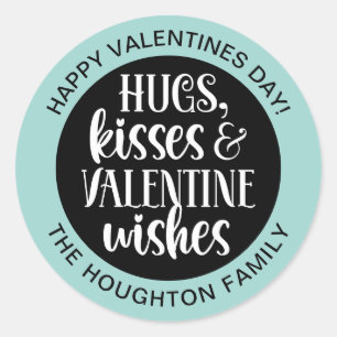 Personalized Hot Pink Valentine Sticker