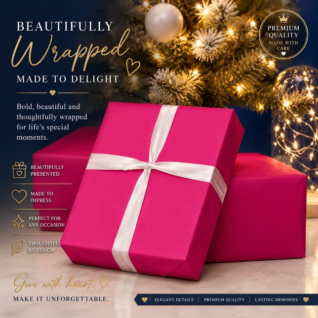 Personalized Hot Pink Wrapping Paper (Creator Uploaded)