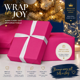 Personalized Hot Pink Wrapping Paper 