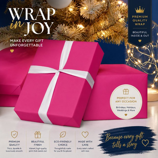 Personalized Hot Pink Wrapping Paper  (Creator Uploaded)