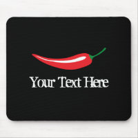 Personalized hot red chili pepper mouse pad