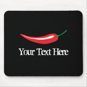 Personalized hot red chili pepper mouse pad