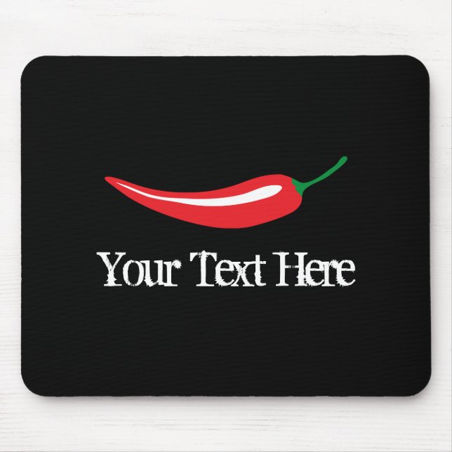 Personalized hot red chili pepper mouse pad (Front)