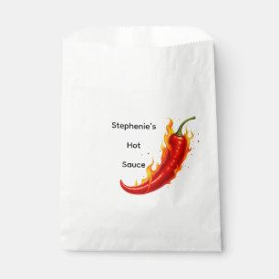 Personalized Hot Sauce Favors Favour Bag