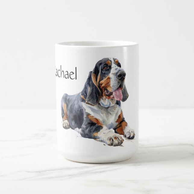Personalized Hound Dog Coffee Mug (Center)