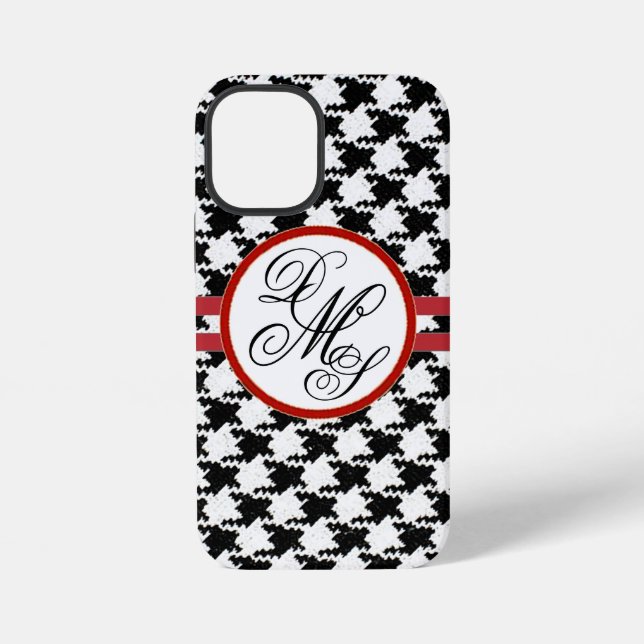Personalized Houndstooth iPhone Case (Back)