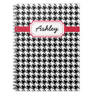 Personalized Houndstooth Journal School Notebook