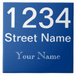 Personalized House Number Tile<br><div class="desc">Make your own house number.  Add your street,  and name or business name.</div>