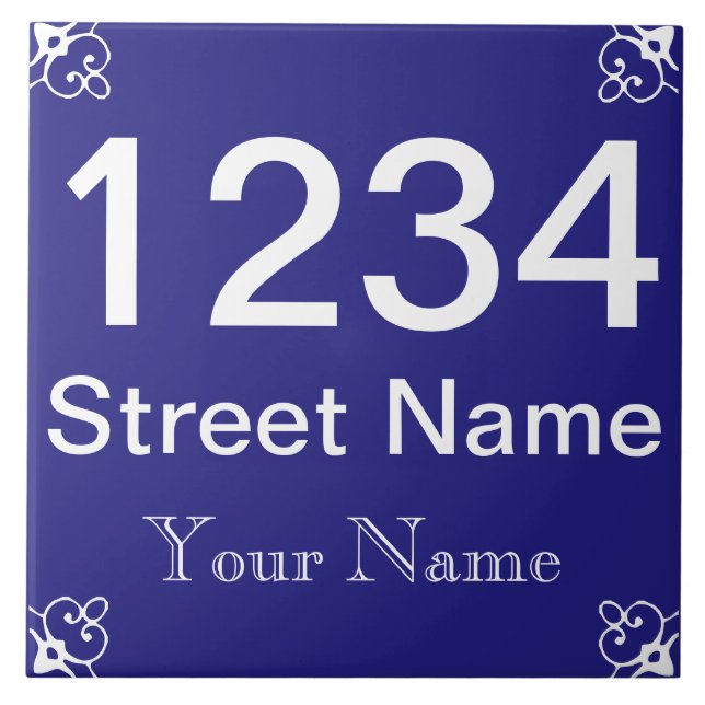 Personalized House Number Tile (Front)