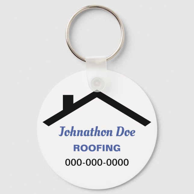 Personalized House Roof Keychain (Front)