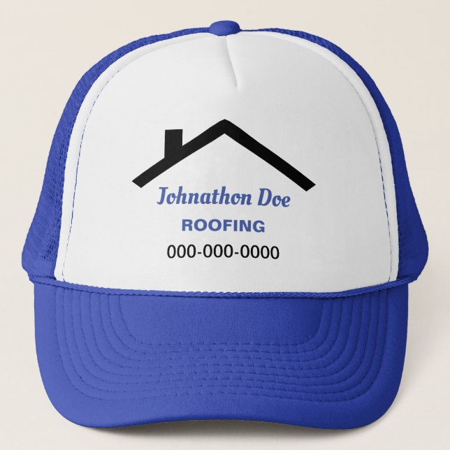 Personalized House Roof Trucker Hat (Front)