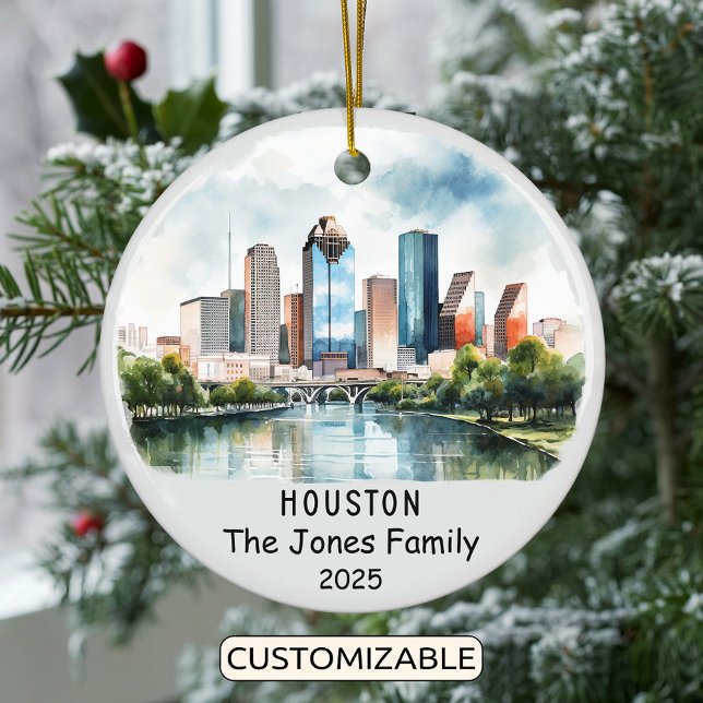 Personalized Houston Ornament, Texas Ceramic Ornament (Creator Uploaded)