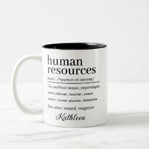 Personalized Human Resources Definition Two-Tone Coffee Mug