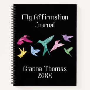 Personalized Hummingbird Affirmation Journal