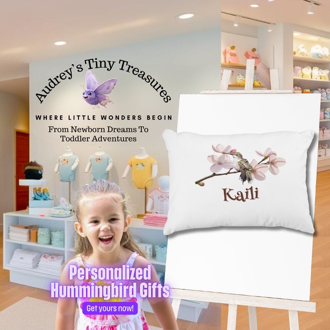Personalized Hummingbird Baby Pillow (Creator Uploaded)