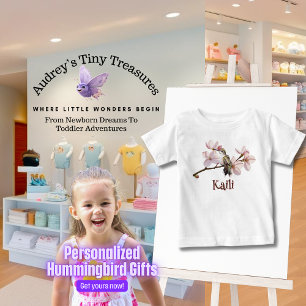 Personalized Hummingbird Baby T-Shirt