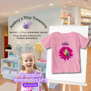 Personalized Hummingbird Baby T-Shirt